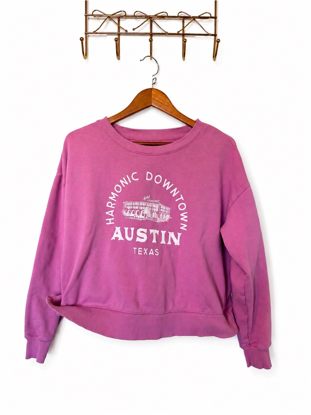 Mauve by Anthropologie Austin Harmonic Downtown Graphic Crewneck - Pink